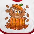 thumbnail image 4 of Inktastic Owl in a Pumpkin- Cute for Halloween and Thanksgiving Boys or Girls Baby Bib, 4 of 4