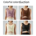 thumbnail image 2 of Chaleco de yoga con pliegues cruzados y almohadilla para el pecho para mujer, ropa deportiva de fitness con copa semifija, 2 of 4