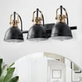 thumbnail image 3 of Aiwen 3 Lights Metal Dome Shade Industrial Vintage Vanity Lamp Modern Light Fixture, 3 of 8