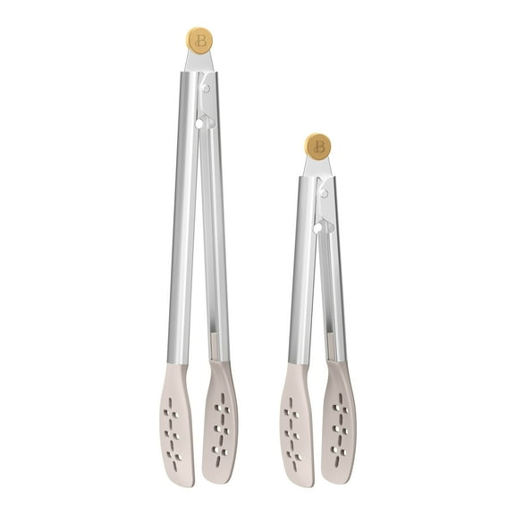 Beautiful Tongs, Set of 2, Porcini Taupe by Drew Barrymore