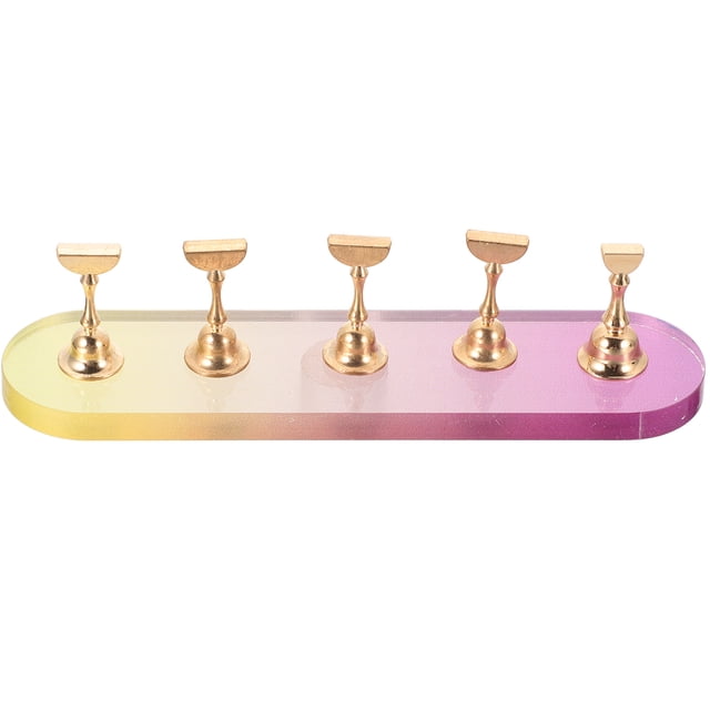 MasteelfCA 1 Set Acrylic Nail Display Stand Magnetic Nail Practice Stand Fingernail DIY Nail Stand for False Nail