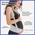 thumbnail image 2 of Vocoste Pregnancy Belly Band Maternity Belt with Adjustable Straps for Pregnant Women Gray Medium, 2 of 7