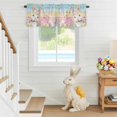 thumbnail image 6 of Valance for Windows,Happy Easter Rabbit Spring Flower Valances Curtain Rod Pocket Valance for Kitchen Bedroom Living Room Bathroom,Eggs Butterfly Colorful Wood Short Curtains Window Treatment 42x12in, 6 of 9