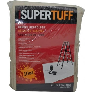 TRIMACO Extra Heavyweight 10 oz Canvas Drop Cloth 12' x 9'