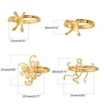 thumbnail image 4 of Open Adjustable Rings Base Blank Finger Rings Setting for Women Inlaid Crystal Turquoise Natural Gem Jewelry Making DIY, 4 of 8