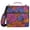 Colorful Palm Leaf, variant on 3 Ring Zipper Binder with Shoulder Strap Waterproof Trapper Keeper 2 Inch D-Ring 500 Sheets Capacity White Bohemian Leaves