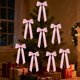 thumbnail image 4 of Decoraciones navideñas, lazos de terciopelo para árbol de Navidad, guirnaldas, lazos de terciopelo con lazos, decoración colgante, decoración de jardín, decoración navideña, decoración de Halloween., 4 of 5