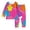 H201 Hot Pink, variant on SJLDQY Halloween Girls Pajamas Long Sleeve Shirts Pants 2 Piece Pjs Sets Hallowmas Printed Sleepwear Cozy Soft Loungewear Sets for Girls