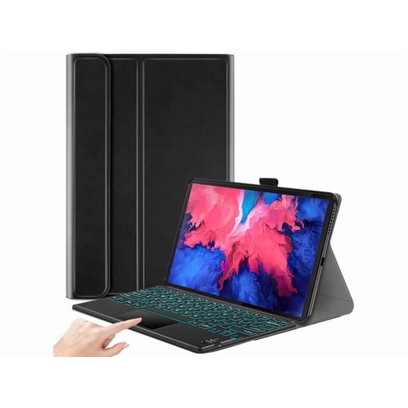 Detachabe Bluetooth Touchpad Keyboard Case for Samsung Galaxy Tab A8 10.5 inch 2021 SM-X200 SM-X205 with 7 Color Backlights Wireless Keyboard and Pencil Holder