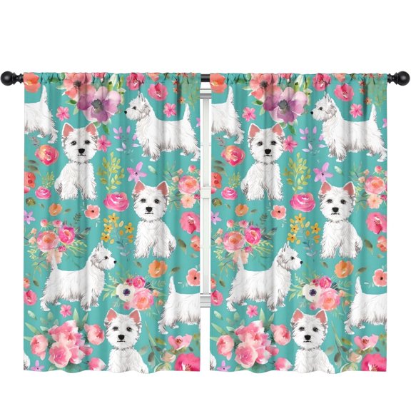 Blackout Kids Curtains,Schnauzer Dogs Childrens Insulated Curtains Set Of 2,Bedroom Essentials,Toddler Room Decor 52x84in(132x213cm)