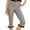 Black, variant on Women Gingham Capri Pants Lace Trim Ruffle Hem Cropped Pull On Summer Bottoms