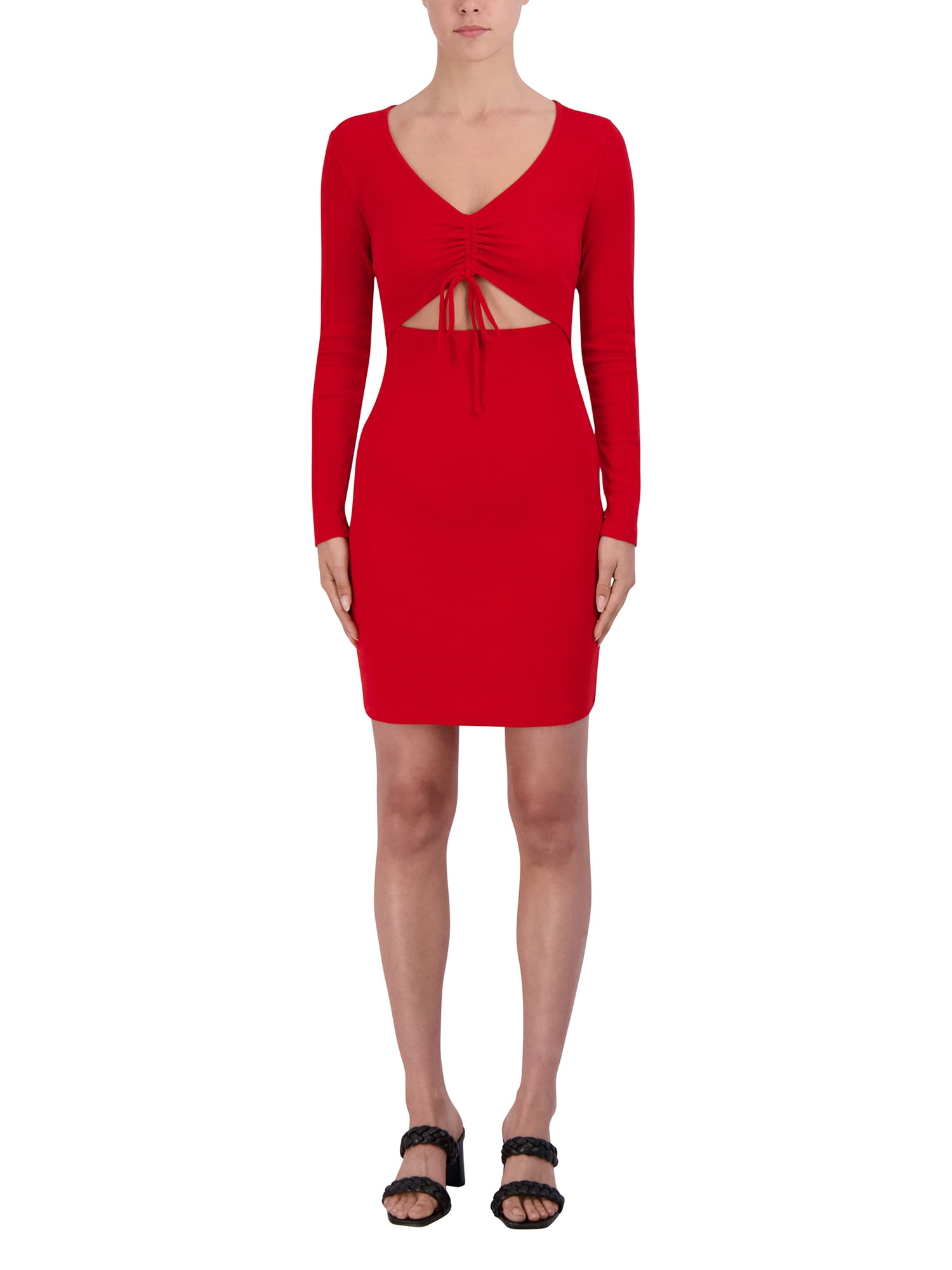 strapless open back dress BCBGMAXAZRIA Selene Halter Neck Ruched Dress – Runway Catalog main image 0
