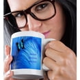 thumbnail image 2 of 3drose, Butterfly on Blue Feathers, 15oz Mug, 2 of 6