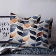 thumbnail image 2 of 14x14 Pillow Covers Set of 2, Navy Blue Burnt Orange Throw Pillow Covers Decorative Couch Cushion Case, Botanical Palm Leaf Abstract Microfiber Square Pillowcases for Bedroom Car Living Room, 2 of 7