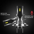 thumbnail image 4 of 2Pcs Car H7 LED Bulbs Light Lamp White 6000K 80W CSP Chip 6SMD Motorcycle Fog Lamp 1860 16000LM Running Light, 4 of 8