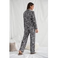 thumbnail image 2 of Pretty You London Women's Soft Breathable Bamboo Long Pajama Set in Luxe Leopard Print, 2 of 4