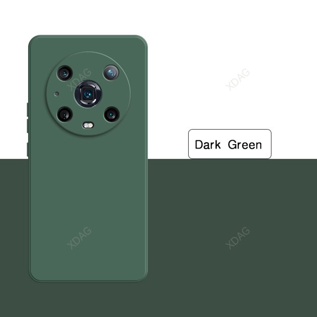 Original Basic Phone Case Cover for Honor Magic4 Magic 4 Pro 4Pro Lite Ultimate 5G Square Liquid Silicone Back Funda Accessories Dark Green Honor Magic 4 Pro