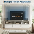 thumbnail image 4 of 70 inch TV Stand for 75" TVs, Mid Century Modern Entertainment Center with Storage Drawer & Open Shelves, Wood Media Console Cabinet for Living Room/Bedroom, 4 of 9