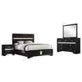 thumbnail image 3 of Coaster Miranda 4-Piece Eastern King Bedroom Set, Black, 3 of 18