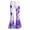 #01-Purple, variant on Girl's Flare Pants High Waist Bell Bottom Pants Bootcut Casual Pants Kids Print Stretch Hippie Pants 5-6 Years Gold
