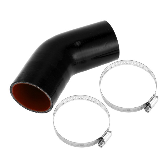 Ofertas Únicas 1 Juego de Manguera de Silicona para Automóvil de 68mm/2.68" ID 102mm/4.02" Longitud 45 Grados Negro Rojo con Abrazaderas Manguera de Refrigerante Universal