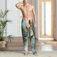 thumbnail image 2 of Hirioo Colorful Birds Pine Branch for Men's PJ Pajama Pants Sleep Pants Men's Home Trousers with Pockets,S-3XL-Large, 2 of 6