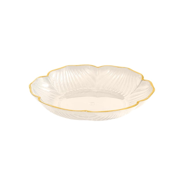 SLYNSHome Fruit Bowl Clear Fruit Tray Decorative Table Centerpiece Dish Bowl for Snacks and Candy
