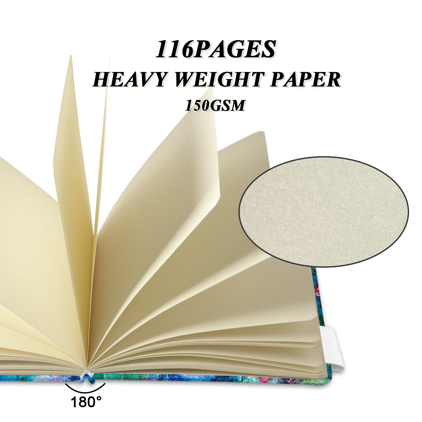 Handmade Sketch Book, Mixed Media Sketch Pad, 150GSM Drawing Paper, Blank Notebook Monet