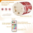 thumbnail image 4 of BZSMCE Flameless Candles LED Lights Christmas Light Red Plaid Pattern with Reindeer Creativity Battery Candles, 4 of 7