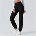 thumbnail image 7 of BRELIL Women's High Waisted Jogger Pants with Pockets Solid Casual Active Long Lounge Pants Athletic Workout Fall Winter Comfort Trousers, Black L, 7 of 7