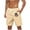 Khaki, variant on Shorts for Men Elastic Waist Independence Day Print Casual Shorts with Pockets Beach Shorts Green S
