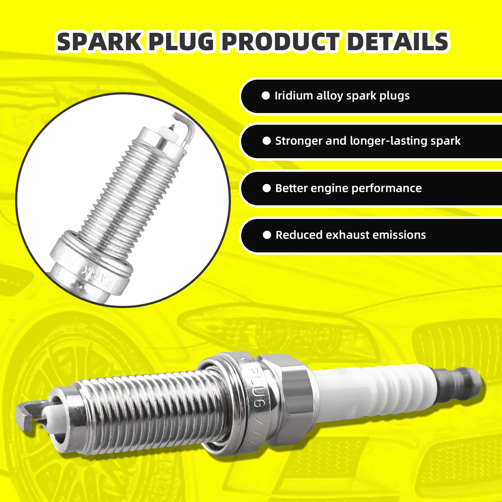 MOAUTO Set of 4 Ignition Coils Pack UF781 3052059B013 & 4 PCS Iridium Spark Plugs Compatible with Honda Accord CR-V Civic Insight RDX 2017-2021 1.5L 2.0L