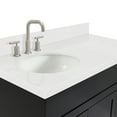 thumbnail image 4 of Ariel Hamlet 42 In. Left Offset Oval Sink Bathroom Vanity With Carrara White Quartz Countertop 1.5 Edge In Black, 4 of 11