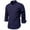 Dark blue, variant on Daolelai Men's Casual Japanese Fashion Solid Color Long Sleeve Shirt