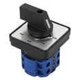 thumbnail image 3 of 660V 20A Switch 4-Position 2 Pole Rotary Selector Universal Rotary Cam Changeover Switch Electric Motor Reversing Switch,1 * Switch 4 * screw,Blue, 3 of 8