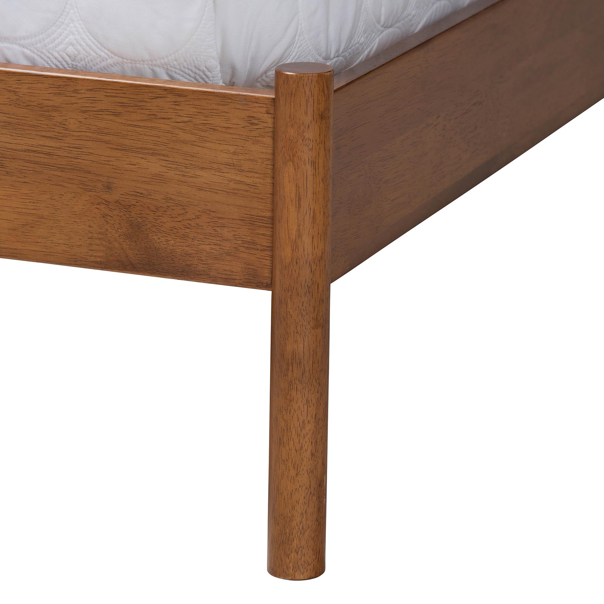 Baxton Studio Edwina Mid-Century Platform Bed, Queen, Walnut Brown