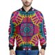 thumbnail image 2 of Chaqueta con estampado 3D de retazos bohemios para hombre, sudaderas con estampado floral étnico, tops de manga larga, abrigos con cremallera para primavera y otoño, 2 of 5