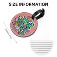 thumbnail image 5 of Easter Font 2Pcs PU Leather Round Luggage Tags with Privacy Cover and Name ID Tag for Suitcase, Handbags, Backpacks, School Bags, 5 of 6
