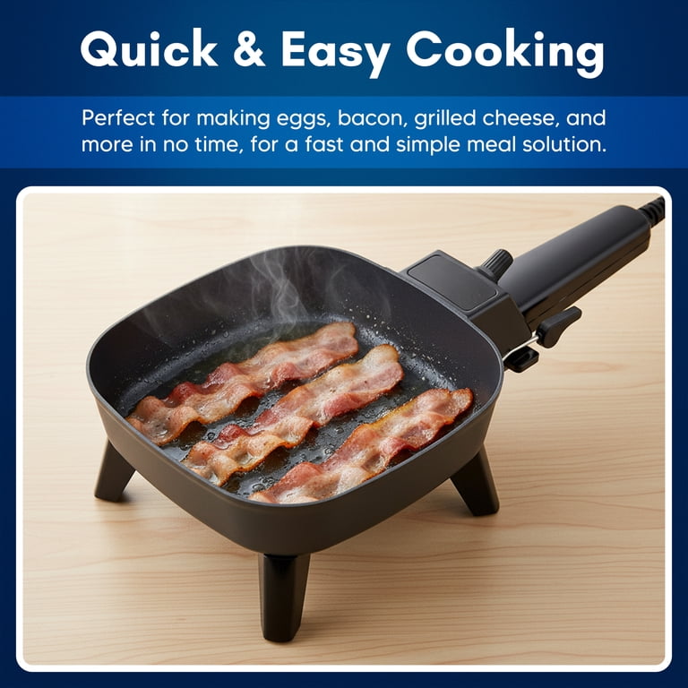 Elite Gourmet 7" Portable Electric Skillet with Removable Handle photo 2