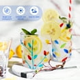 thumbnail image 3 of Funxee Cocktail Glasses Set of 2, Drinking Glassware for Kitchen, Cute Crystal Cups 11 oz & 8.5 oz for Beer, Juice, Whiskey, Milk (Colorful）, 3 of 8
