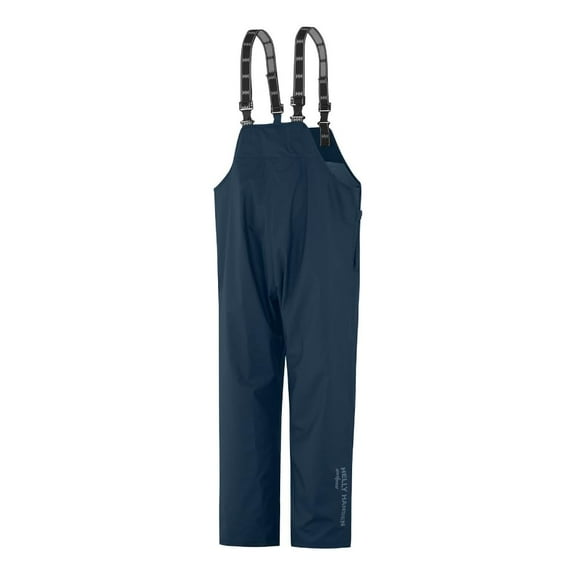 Helly-Hansen Workwear Mandal Waterproof Bib Overalls for Men Made of Durable PVC-Coated Polyester, Breathable and Adjustable, Classic Navy - XX-Large
