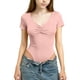 thumbnail image 2 of Camiseta deportiva informal de manga corta con cuello en V de color liso para niños, top de poliéster para niños, 2 of 5