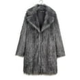 thumbnail image 6 of fall jackets for women 2025,Dark Gray Faux Fur Soft Coats for Women Winter Lapel Cardigan Shaggy Outerwear Warm Chunky Long Jackets with Pockets, 6 of 6