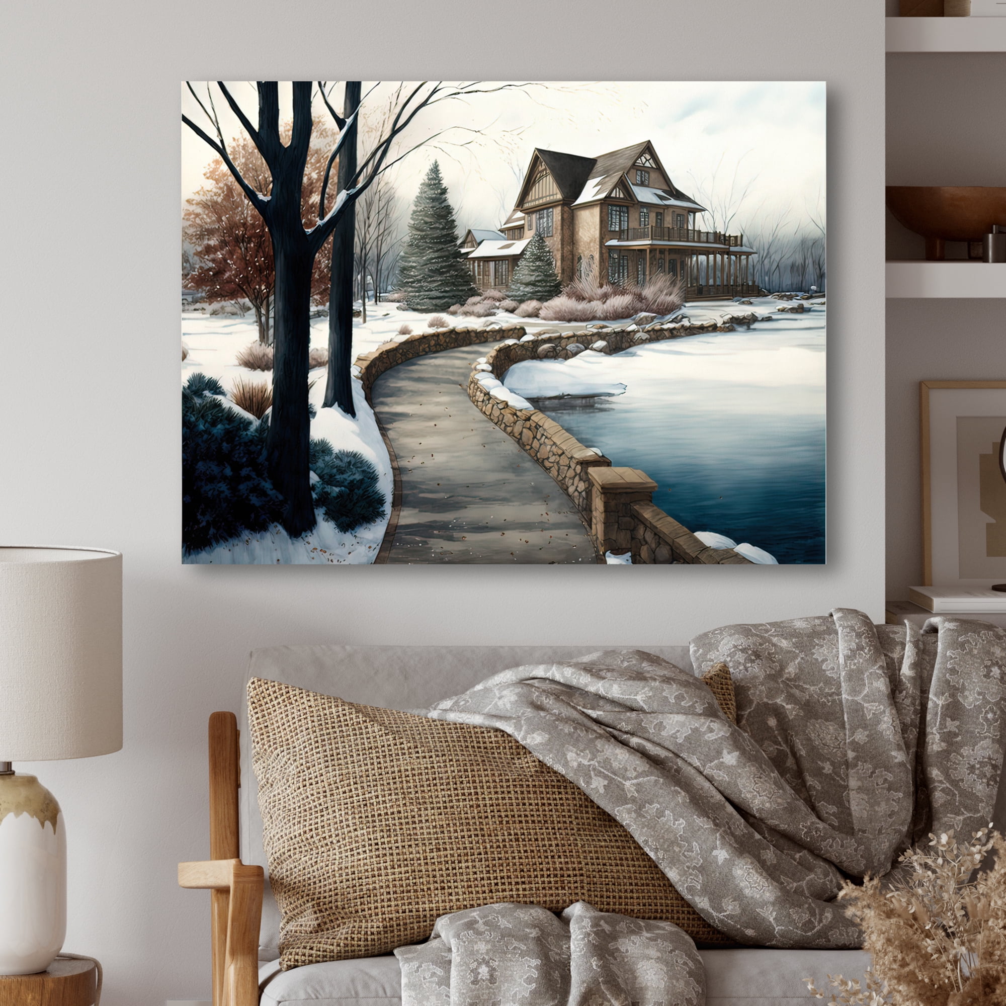 Designart Path To Beach House V Canvas Wall Art