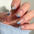 thumbnail image 1 of Acrílico cuadrado Blruyci de Press on Nails, color rosa claro, 24 unidades, 1 of 7