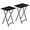 Black, variant on Folding TV Tray Tables, Set of 2 Side Table for Small Space, Industrial Snack Tables for Eating at Couch, Stable Metal Frame, Easy Assembly, Space Saving, Greige and Black BG25BZ01