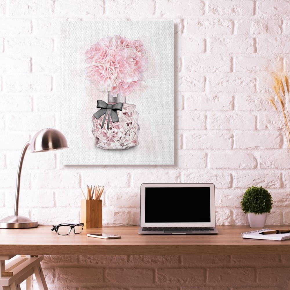 Stupell Industries Pink Flower Perfume Glam Fashion Design Canvas Wall Art by Ziwei Li