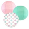Just Artifacts Decorative Round Chinese Paper Lanterns – Designs by Just Artifacts, Mermaid Collection (3pcs, Shell-A-Brate )