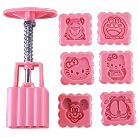 6 Pieces Cookie Stamp, Mid Autumn Festival DIY Moon Cake Mould ...