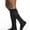 Black, variant on Sigvaris Style 822 Men's Microfiber 20-30 Knee High Compression Socks Steel Grey SS Short